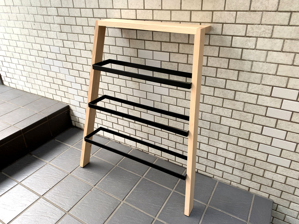 ノルメイド NORRMADE シューズラック スリッパラック アッシュ材×スチール トゥールズデザイン 下駄箱 靴箱 収納家具 定価￥40,700- 中古品 買い取りしました。