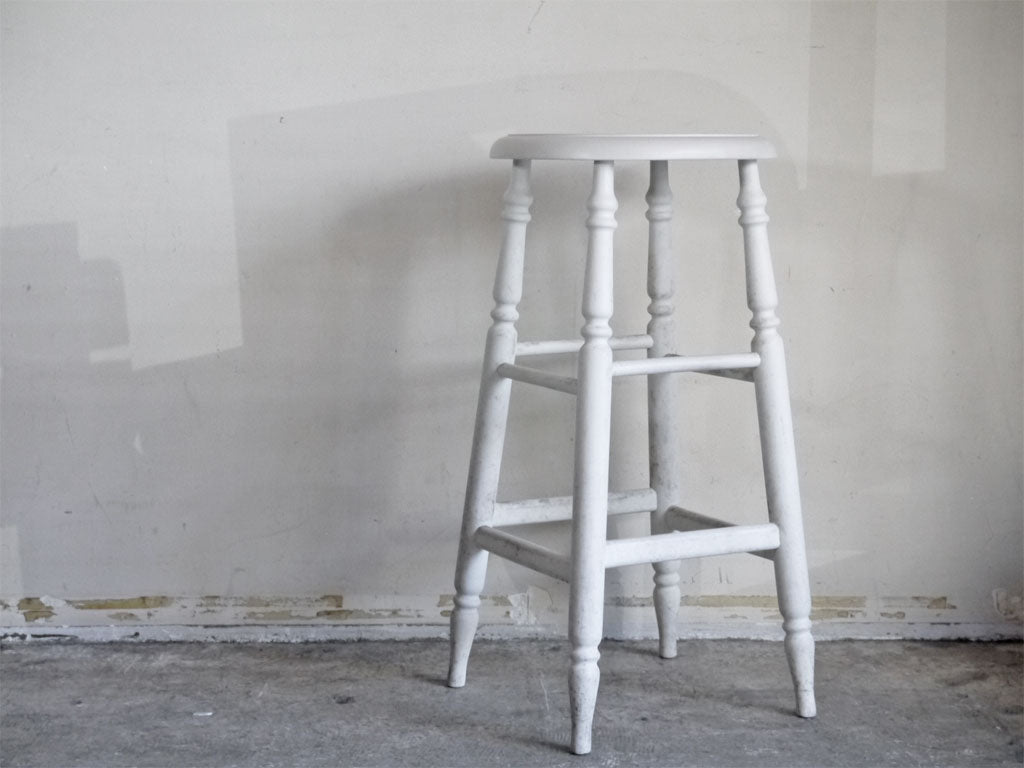 フランフラン Francfranc プラードスツール ハイ ホワイト ラバーウッド カントリー 中古品 買い取りしました。