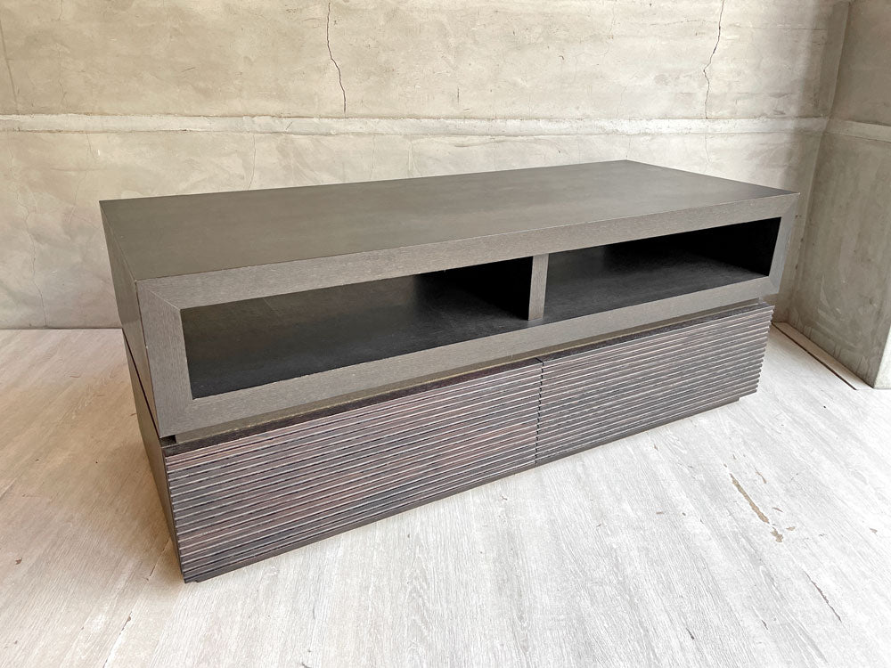 IDC大塚家具 OTSUKA セリエ SERIE テレビボード AVボード 2段 W112 ブラック モダンデザイン 中古品 買い取りしました。