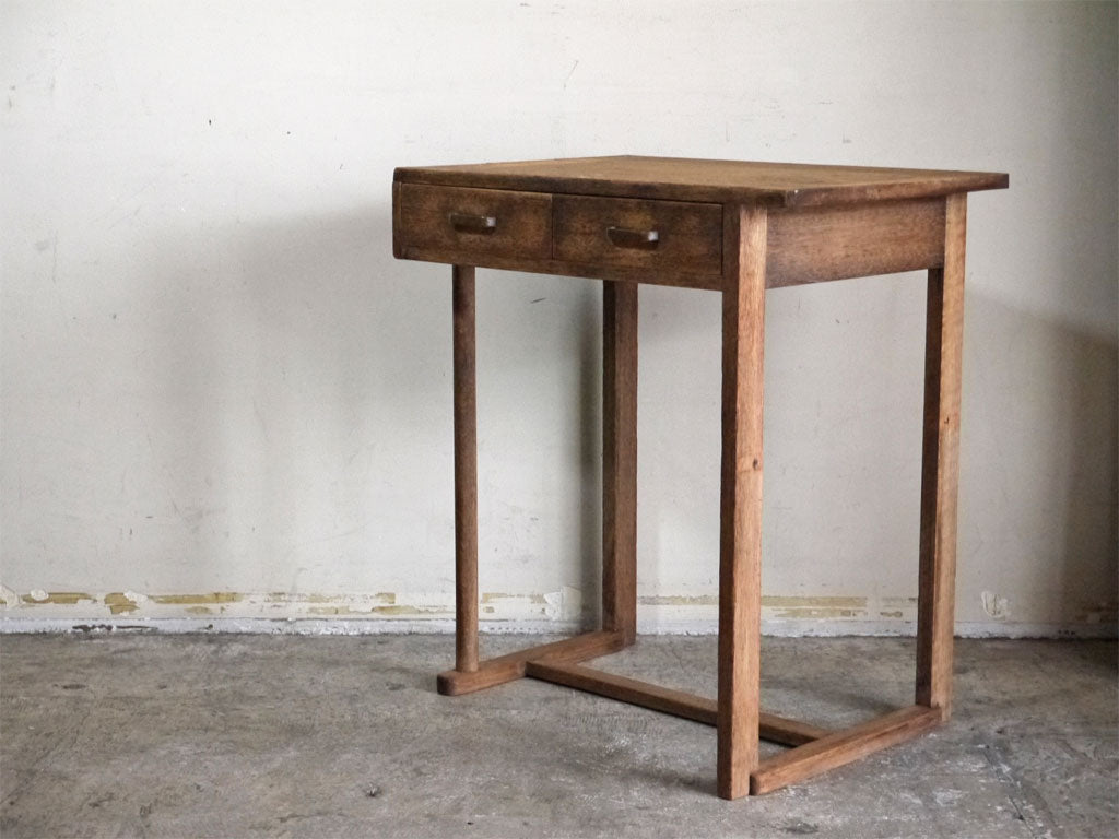 ジャパンビンテージ japan vintage デスク 2ドロワー W60cm ワークテーブル 木味 作業台 店舗什器 中古品 買い取りしました。