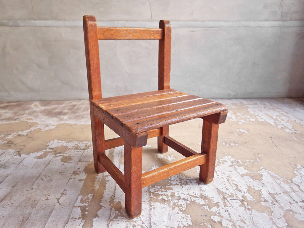 ジャパンビンテージ Japan vintage 古い木味のキッズチェア 子供椅子  中古品 買い取りしました。