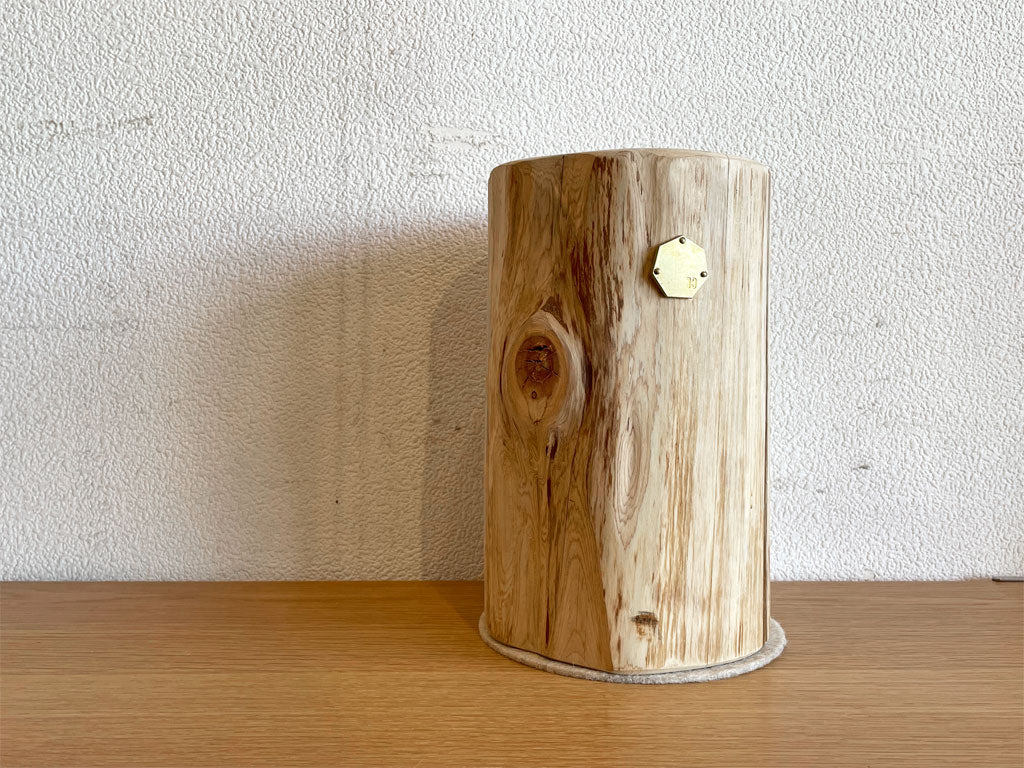 カルデサック Cul de Sac 小丸太 Short サイドテーブル ヒバ無垢材 BEAMS JAPAN ビームス 取扱い 廃番 中古品 買い取りしました。