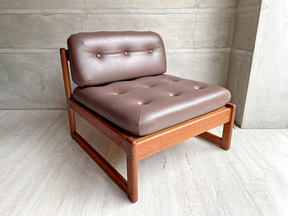 マルニ木工 オールドマルニ maruni ポリマ 4428 ラウンジチェア 1人掛けソファ 無垢材 孔雀マーク ビンテージ 希少 中古品 買い取りしました。