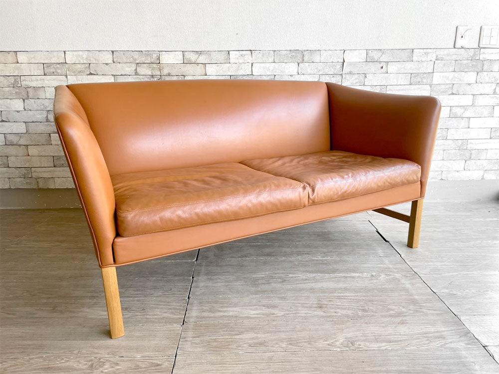 カールハンセン＆サン Carl Hansen & Son OW602 レザーソファ 2シーター オーレ・ヴァンシャー Ole Wanscher デザイン 定価：1,157,200円 中古品 買い取りしました。