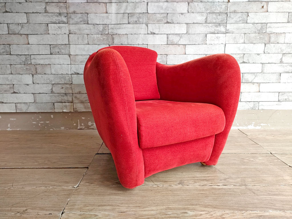 イデー IDEE ミニミラーアームチェア MINI MILLER ARM CHAIR 1人掛けソファ パーソナルチェア シングルソファ ファブリック レッド 中古品 買い取りしました。