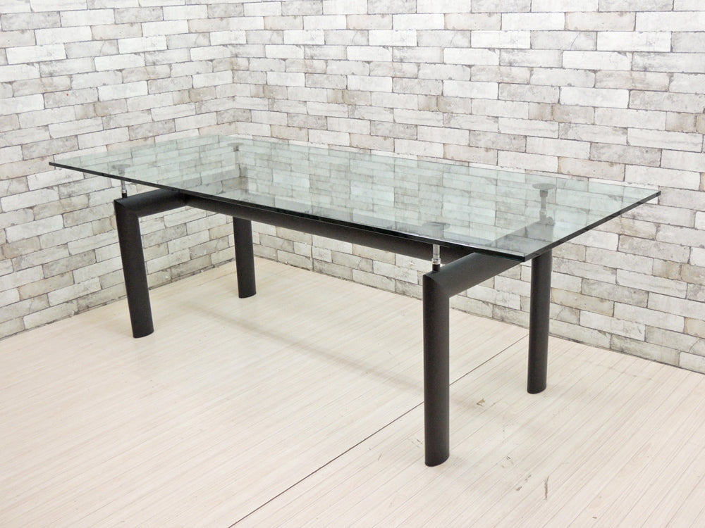 カッシーナ Cassina LC6 ダイニングテーブル クリアガラス W225cm ル・コルビジェ デザイン 名作家具  中古品 買い取りしました。