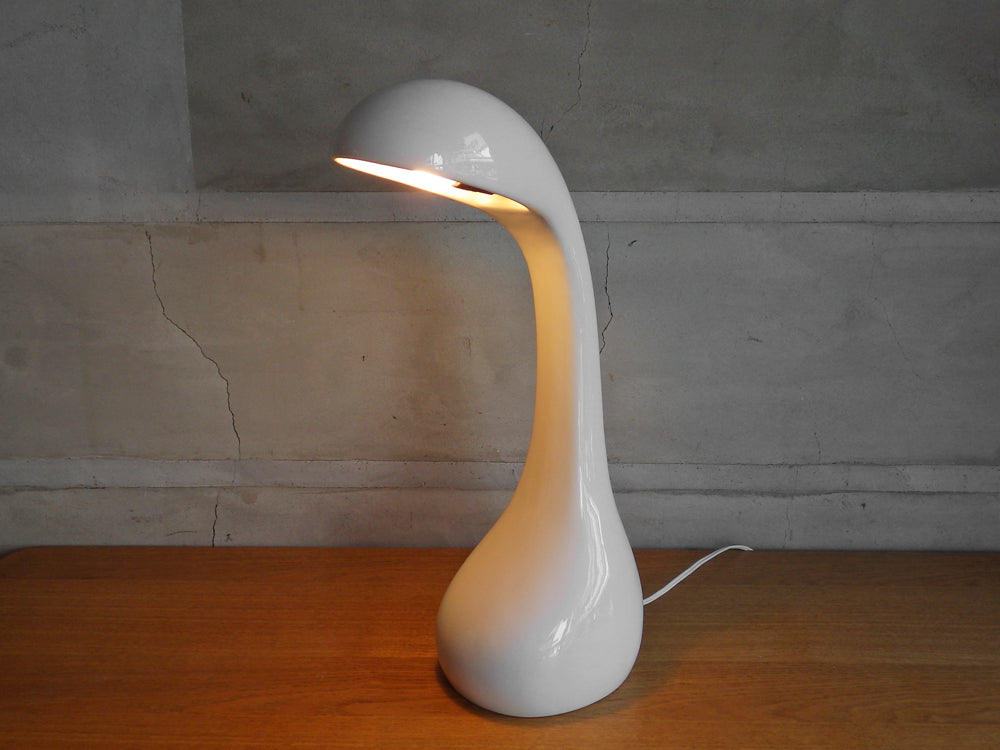 スペースエイジ 陶器 テーブルランプ ホワイト ミッドセンチュリーデザイン 中古品 買い取りしました。