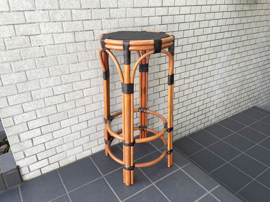 籐家具 ラタン製 ハイスツール ハイチェア カウンターチェア バーチェア 天然素材 リゾートスタイル 中古品 買い取りしました。
