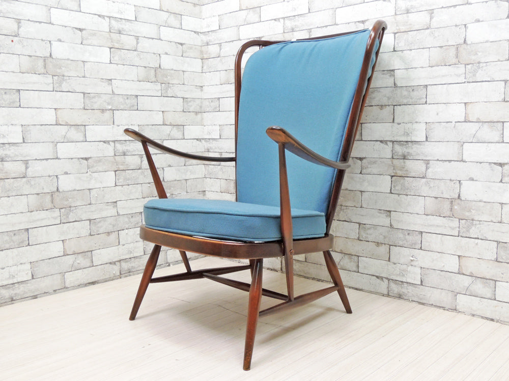 アーコール ERCOL エバーグリーン ハイバック イージーチェア ウィンザーチェア ビーチ材 UK ビンテージ 英国 定価297,000円以上  中古品 買い取りしました。