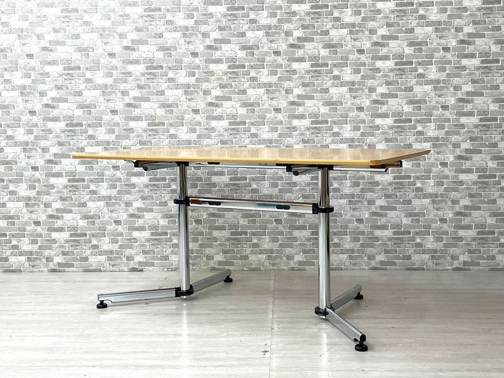 ユーエスエムハラー USM Haller キトステーブル KITOS デスク レクタングル 長方形 ビーチ材天板 オフィス家具 店舗什器 MoMA 中古品 買い取りしました。