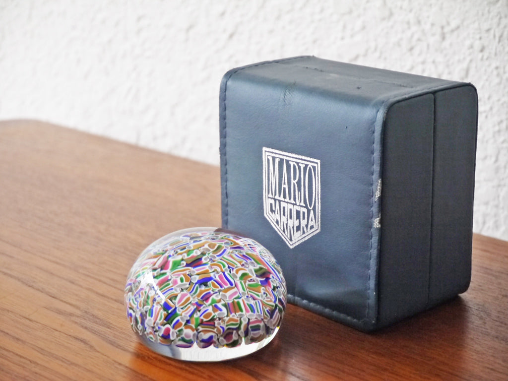 バカラ Baccarat ミルフィオリ Millefiori クリスタル ペーパーウェイト ドーム型 マルチカラー ツイスト 1970’s ビンテージ 希少品 中古品 買い取りしました。