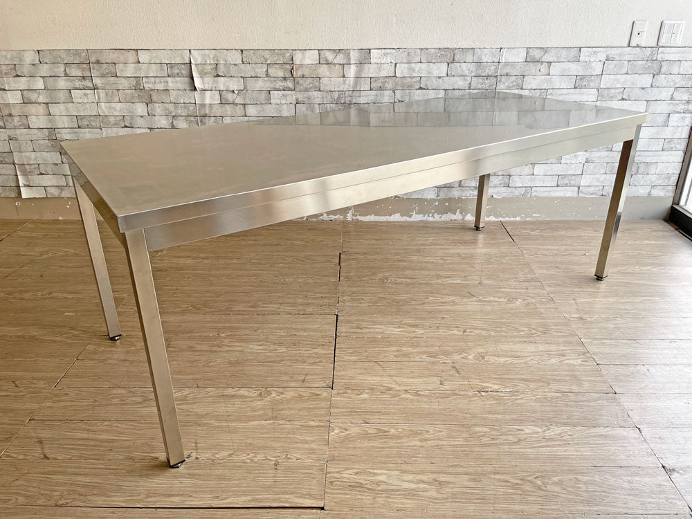 ザ・コンランショップ THE CONRAN SHOP 取扱い ステンレス ダイニングテーブル 作業台 ワークテーブル 幅200cm インダストリアル 中古品 買い取りしました。