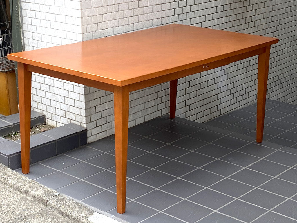 チェリー材 ダイニングテーブル 抽斗2杯 W150cm シンプルモダン IDC大塚家具取扱 中古品 買い取りしました。