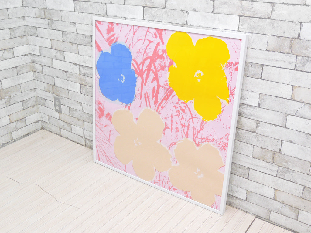 サンデーBモーニング版 Sunday B.Morning アンディ・ウォーホル Andy Warhol フラワー Flowers 11.70 シルクスクリーン 額装品 証明書付  中古品 買い取りしました。
