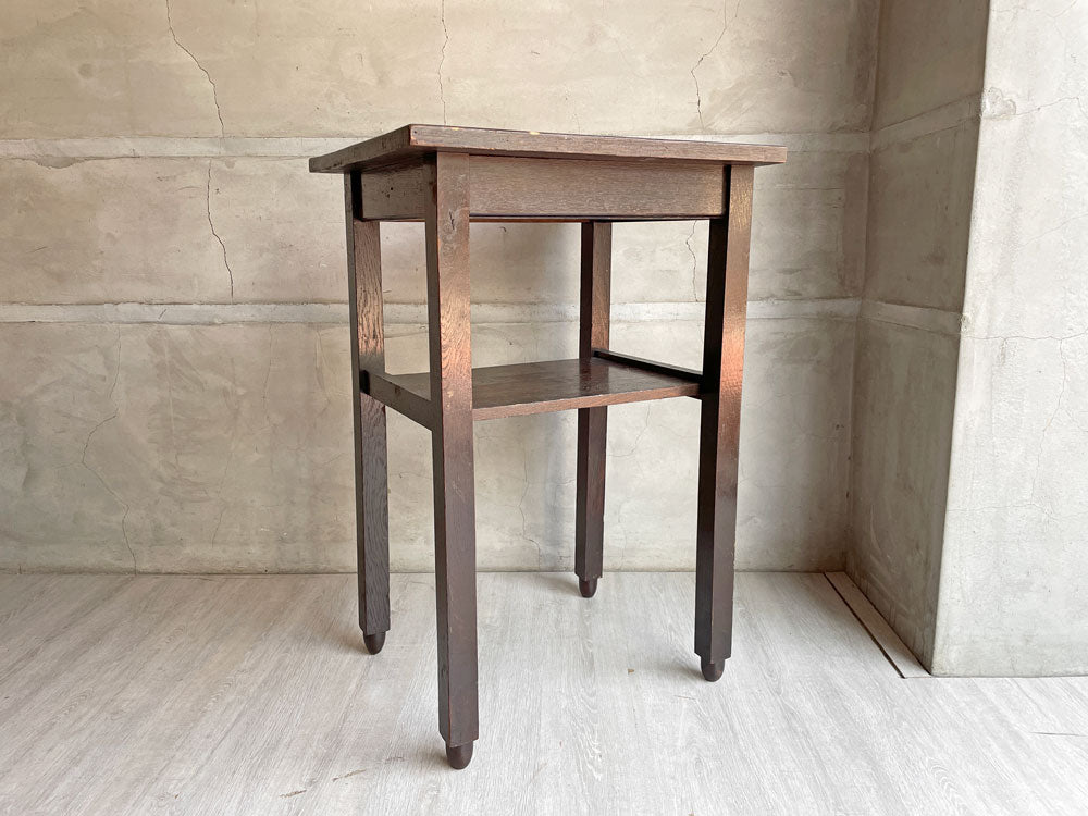 ジャパンビンテージ Japan Vintage ナラ材 サイドテーブル 花台 和家具 古家具  中古品 買い取りしました。