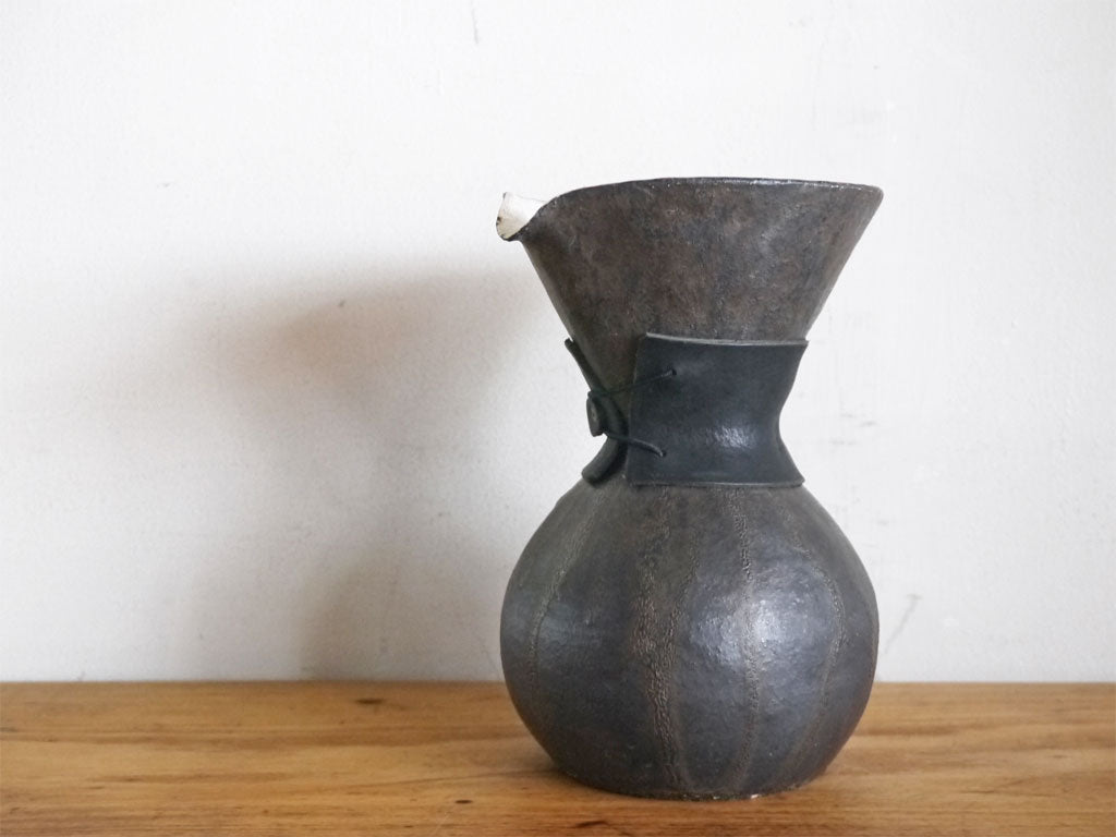 キタイリカ rika kitai コーヒーメーカー 陶器 革持ち手 現代作家 中古品 買い取りしました。
