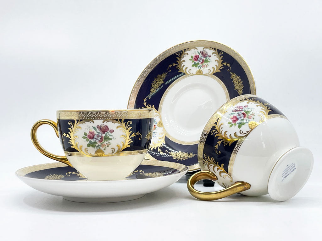 ウェッジウッド WEDGWOOD グロブナーガーデン GROSVENOR GARDEN コーヒー カップ＆ソーサー C&S 2客セット 箱付 イギリス  買い取りしました。