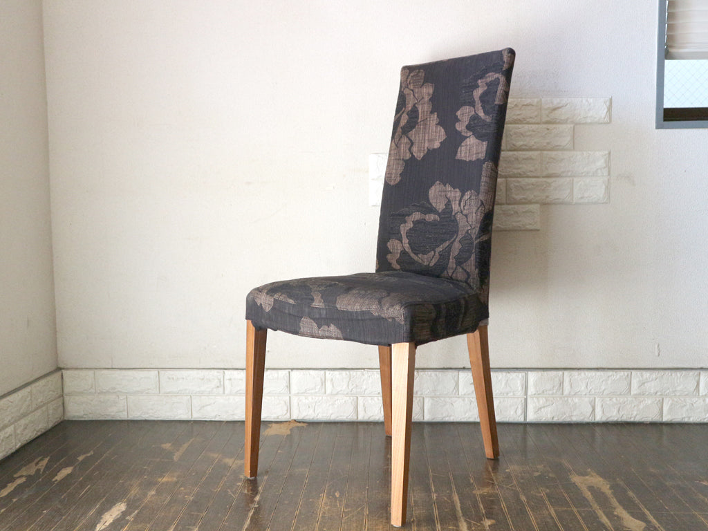 モーダエンカーサ moda en casa キャロラインチェア caroline chair ダイニングチェア ハイバック カバーリング ダスク ウォールナット材 現状品 定価￥35,200- 2脚 中古品  買い取りしました。