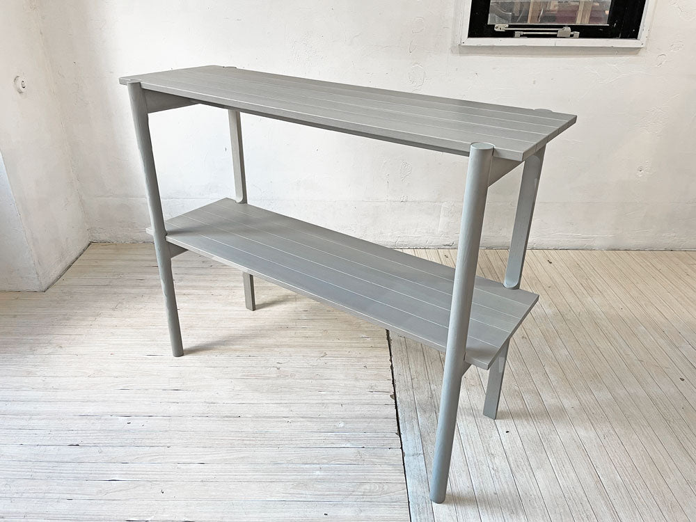 カリモク ニュースタンダード KARIMOKU NEW STANDARD キャストールシェルフ CASTOR SHELF オープンラック グレイングレー オーク材 参考定価 ¥52,250- 廃番 買い取りしました。