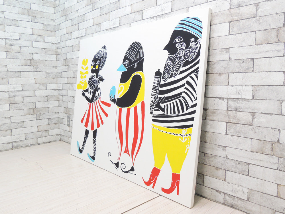 マリメッコ marimekko クルクエ KULKUE ファブリックパネル 140×110cm マイヤ・ロウエカリ Maija Louekari 定価￥32,800- 北欧雑貨  中古品 買い取りしました。