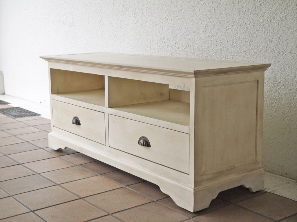 ビーカンパニー B-Company ペインテッド AVボード ローボード 2ドロワー W118cm シャビーシック カントリーデザイン 中古品 買い取りしました。