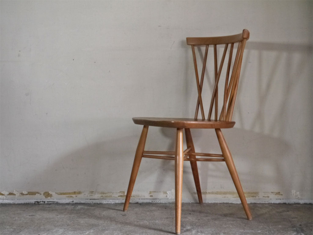 アーコール Ercol クロスバックチェア エックスバック ラティスドチェア エルム材 UKビンテージ Vintage 英国家具 中古品 買い取りしました。