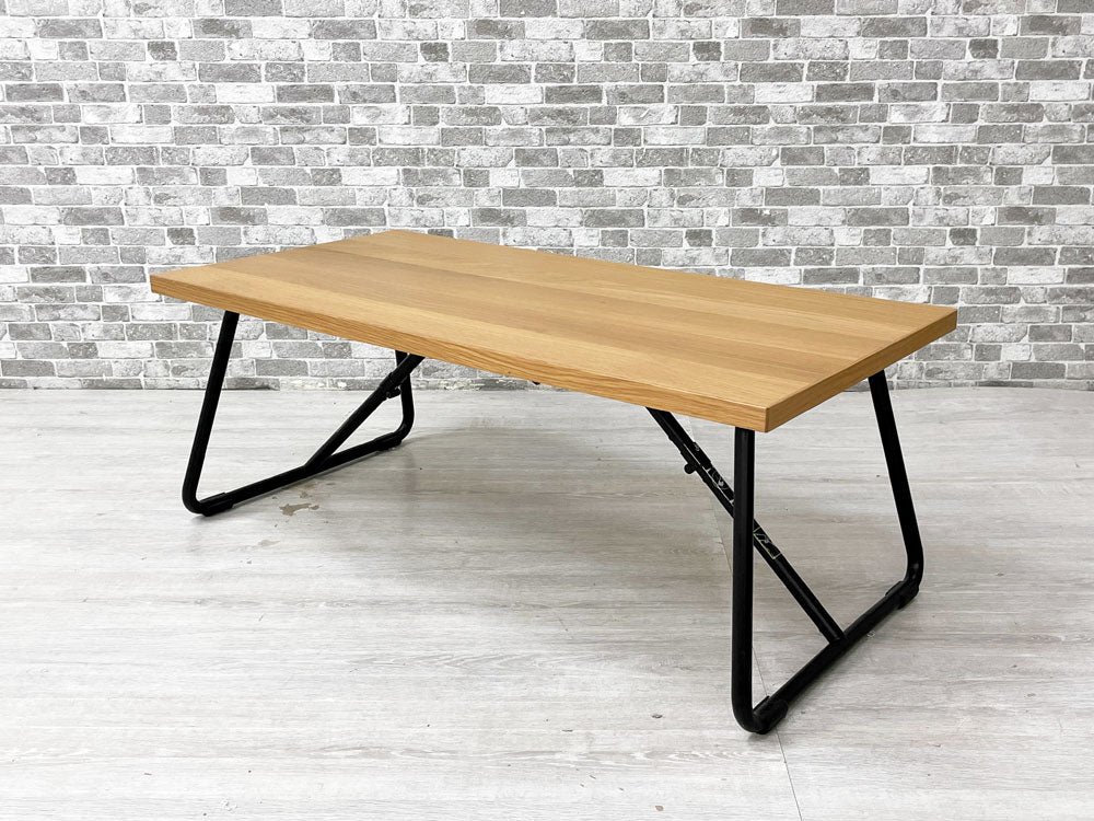 無印良品 MUJI 折りたたみテーブル ダイニングテーブル オーク材 × スチール脚 W90cm フォールディング ナチュラル シンプルデザイン 参考定価￥15,900- 廃番モデル 中古品 買い取りしました。