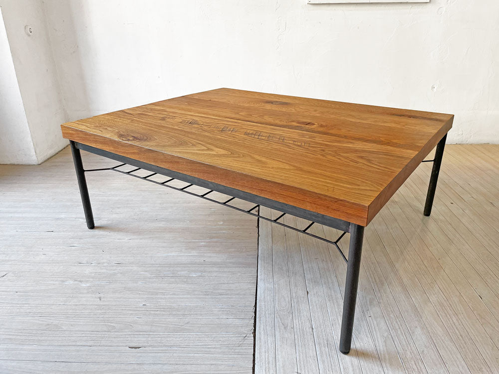 トラックファニチャー TRUCK FURNITURE オークアイアンレッグ ローテーブル OAK IRON-LEG LOW TABLE センターテーブル オーク無垢材 鉄脚 セミオーダーサイズ 中古品 買い取りしました。