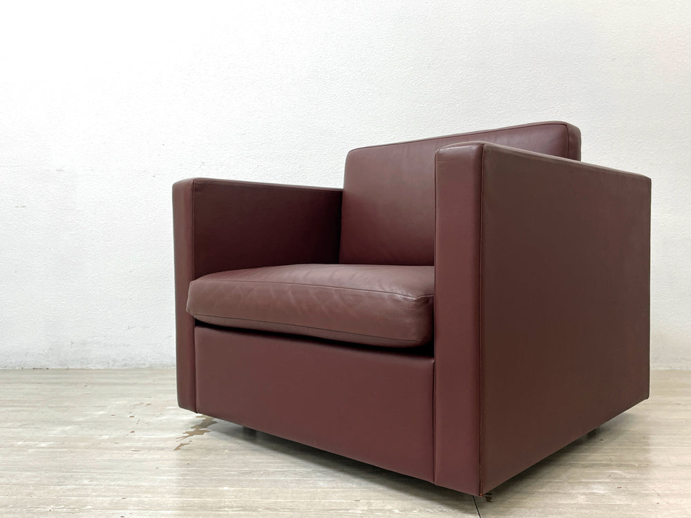 ノル Knoll チャールズフィスターコレクション Charles Pfister Collection 1Pソファ アームチェア フルレザー 本革 定価1,056,000円～ 中古品 買い取りしました。