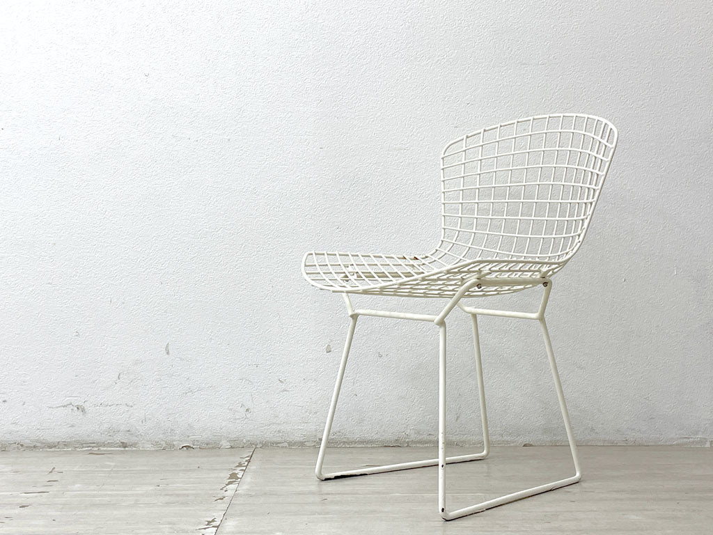 ノル Knoll 420 サイドチェア Side chair ダイニングチェア ワイヤーチェア ホワイト ハリーベルトイア Harry Bertoia ビンテージ 中古品 買い取りしました。