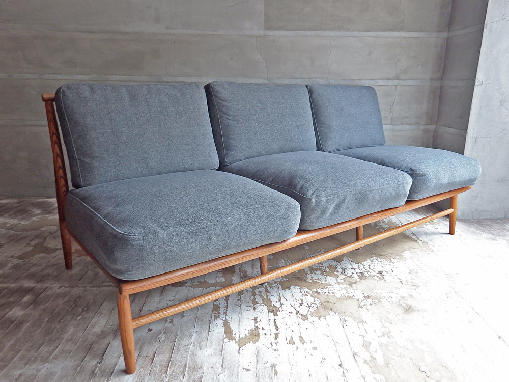 モモナチュラル Momo Natural クラウド CLOUD 3Pソファ 3人掛け ファブリックシート オーク材 中古品 買い取りしました。