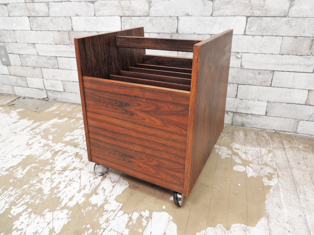 ブルクスボ BRUKSBO ローズウッド マガジンラック レコードラック ノルウェー 北欧ビンテージ  中古品 買い取りしました。