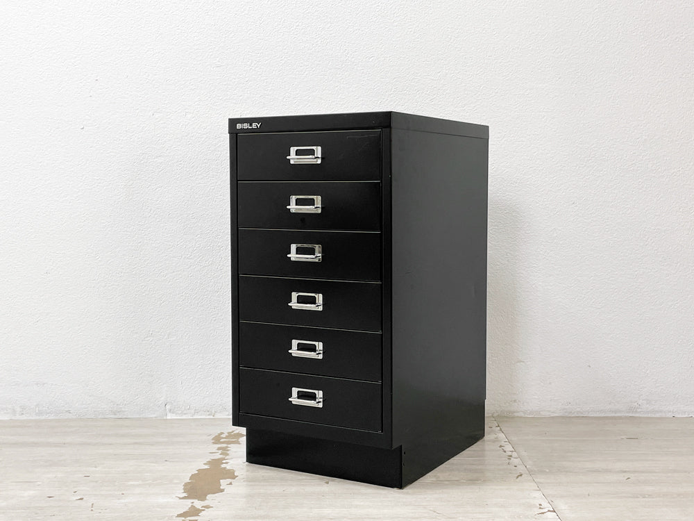 ビスレー BISLEY ベーシック BASICシリーズ BA3/6 A3 キャビネット 6段 デスクキャビネット ブラック オフィス家具 英国 中古品 買い取りしました。