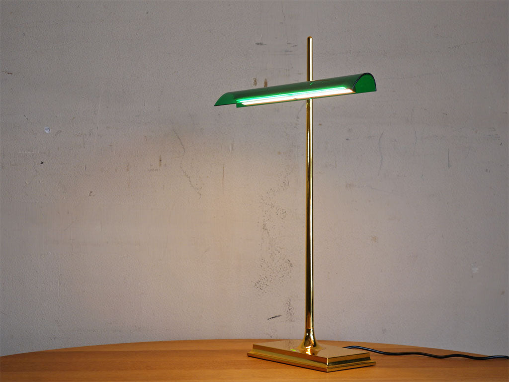 フロス FLOS ゴールドマン GOLDMAN テーブルライト バンカーズランプ ゴールド / グリーン ロン・ジラッド LED 名作照明 中古品 買い取りしました。
