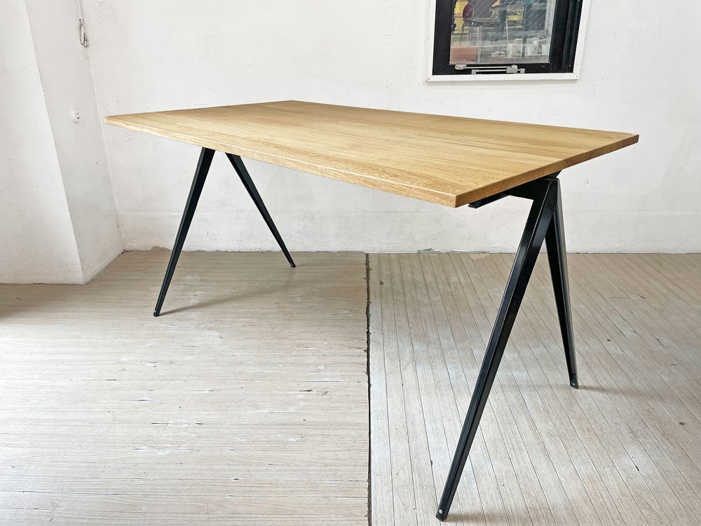 ガルファニタス GALVANITAS MODEL TD.4 ダイニングテーブル W140cm オーク無垢材×ブラックコンパスレッグ オランダ 中古品 買い取りしました。