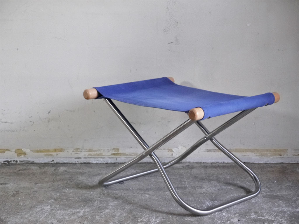 ニーチェア エックス Nychair X オットマン スツール フォールディング ブルー ナチュラル 新居猛 MoMA 中古品 買い取りしました。