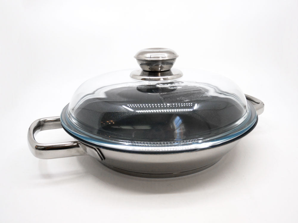 ヴェーエムエフ WMF パルマデュール アドバンス 両手フライパン 24cm ＆ フライパン用 耐熱ガラス製蓋 24cm 合計定価 ￥15,730-   中古品 買い取りしました。