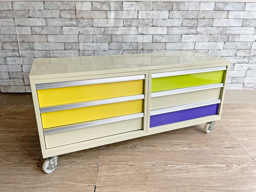 イデー IDEE ゴマーパイル GOMER PILE キャビネット ローボード キャスター付き 抽斗6杯 ニック・ダイン Nick Dine ...