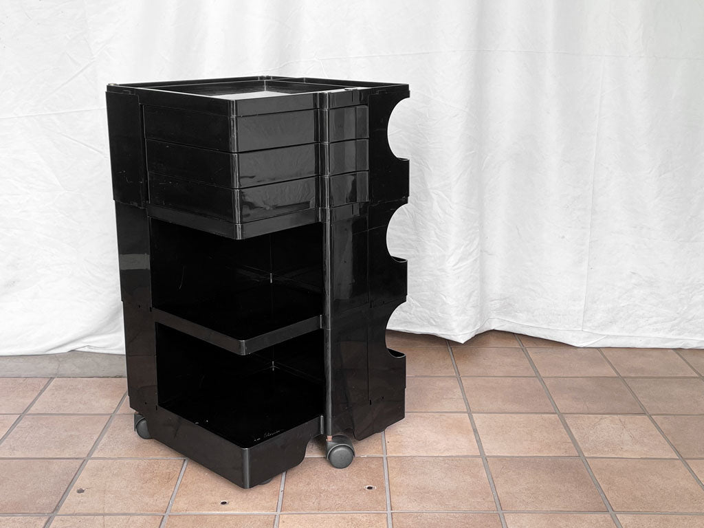 ビエッフェプラスト パドヴァ BIEFFEPLAST PADOVA ボビーワゴン Boby Wagon 3段 3トレイ ブラック ジョエ・コロンボ イタリア MoMA ビンテージ 中古品 買い取りしました。