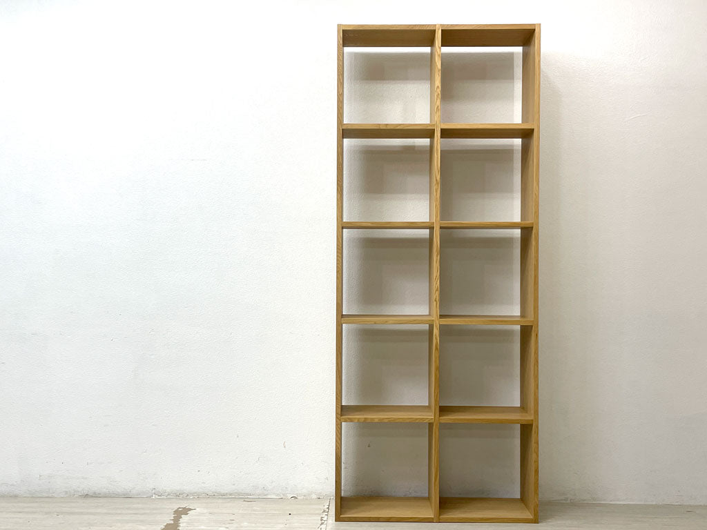 無印良品 MUJI オーク材 スタッキングシェルフ 2列5段 ナチュラル シンプルデザイン 本棚 飾り棚 収納棚 定価￥34,900- 中古品 買い取りしました。