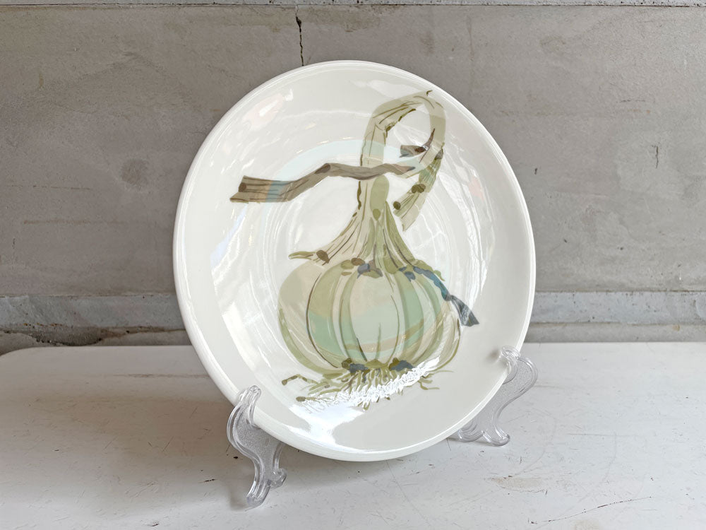 アラビア ARABIA Hand Painted Plate Garlic 手描きペイント プレート ガーリック GOG グンヴァル・オリン=グランクヴィスト 希少 ビンテージ 中古品 買い取りしました。
