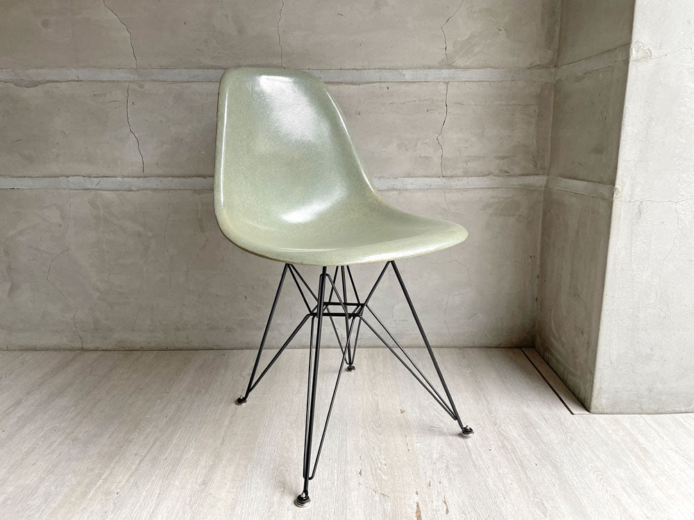 ハーマンミラー Herman Miller サイドシェルチェア セカンド 2nd FRP エッフェルベース シーフォームグリーン 1957年製 エンボスレスモデル 中古品 買い取りしました。