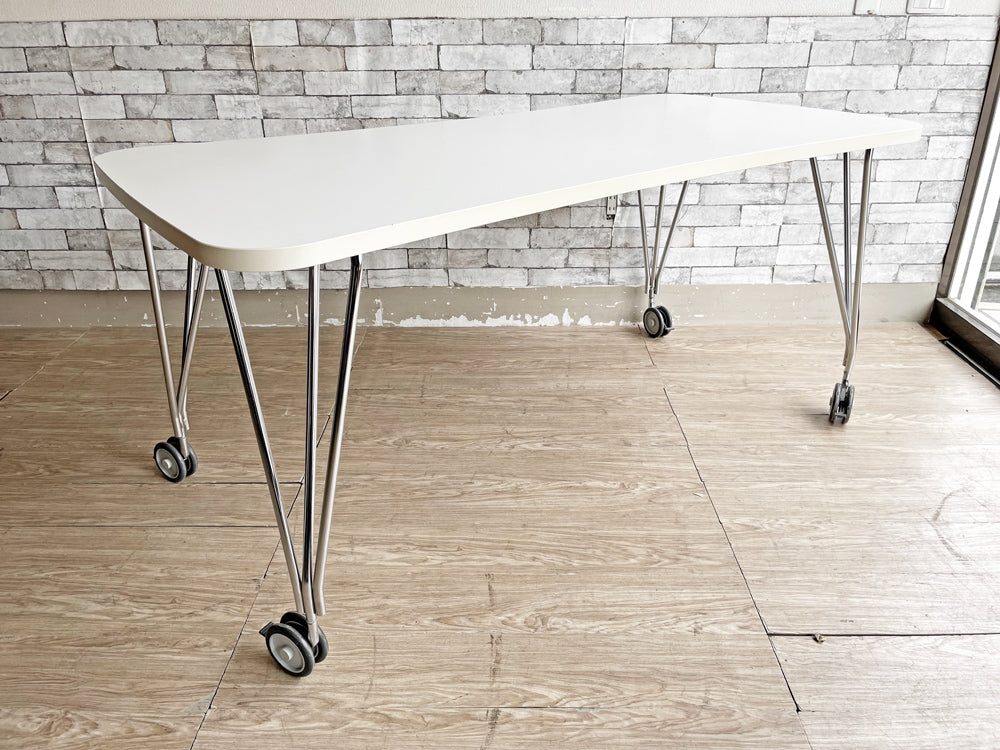カルテル Kartell マックステーブル MAX TABLE ホワイト ミーティングテーブル キャスター付 フェルーチョ・ラヴィアーニ Ferruccio Laviani イタリア ×2点 中古品 買い取りしました。