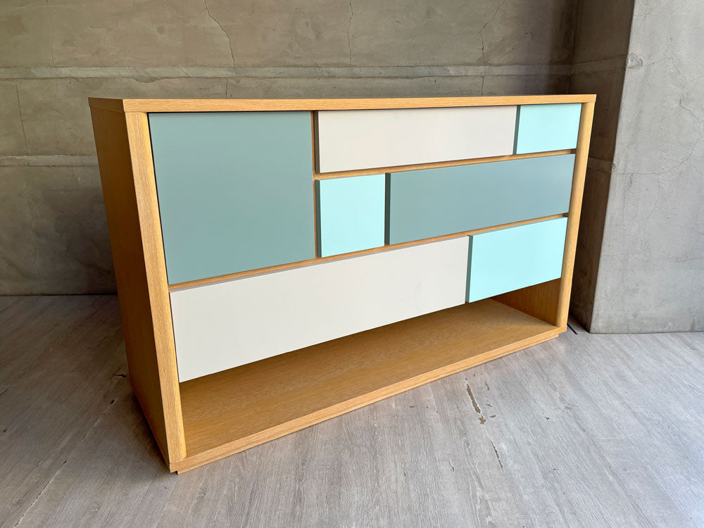 イデー IDEE コントゥール ドロワー CONTOUR DRAWER チェスト ナチュラルホワイト ブルー系 廃番カラー 定価￥220,000- 中古品 買い取りしました。