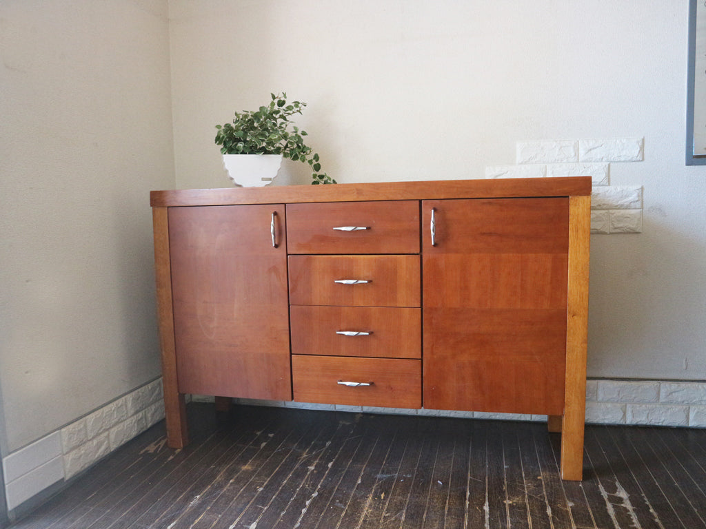 カリガリス Calligaris サイドボード スライドレール 抽斗4杯 チェリー材 イタリアンモダン 中古品  買い取りしました。