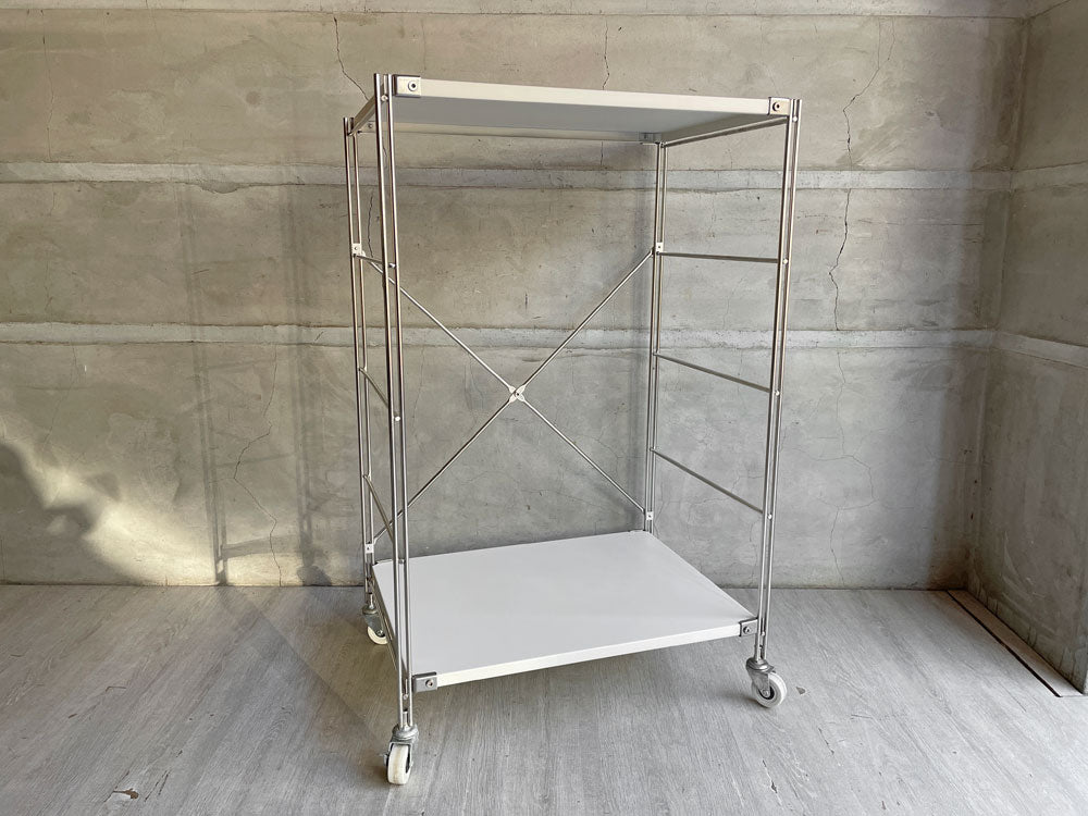 無印良品 MUJI ステンレスユニットシェルフ 2段 キャスター付き ライトグレー 小サイズ W56㎝ 中古品 買い取りしました。