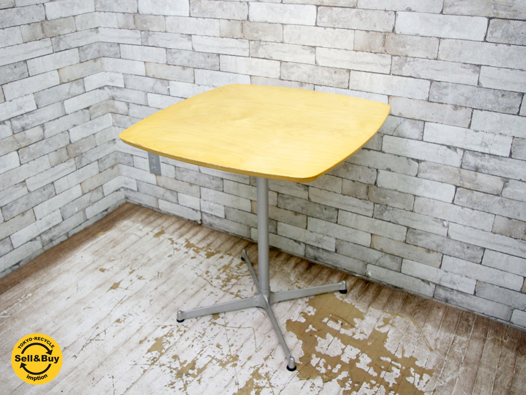 モモナチュラル Momo natural カフェテーブル スクエア メープル天板 Xレッグ ナチュラル 中古品 買い取りしました。