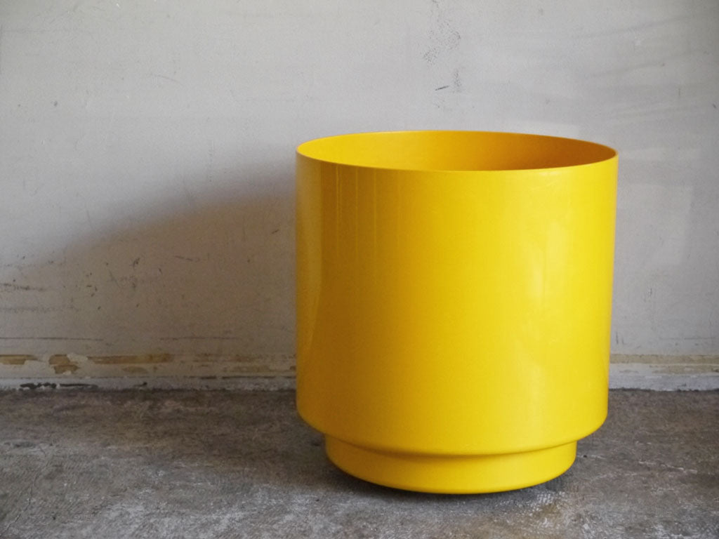 カルテル Kartell ビンテージ プランタースタンド イエロー ダストボックス アンナ・カステッリ・フェリエーリ 1970's スペースエイジ USA製 希少 中古品 買い取りしました。
