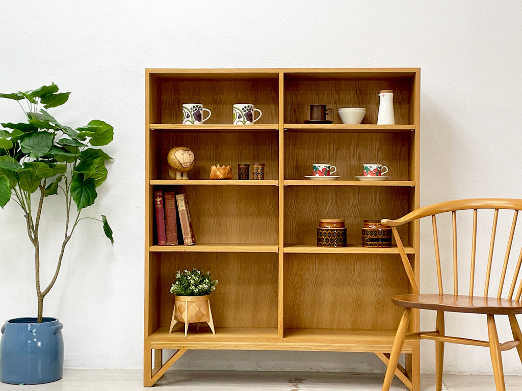 クロロス CHLOROS ブックシェルフ オーク材 W110cm 棚板6枚 北欧ビンテージスタイル 中古品 買い取りしました。