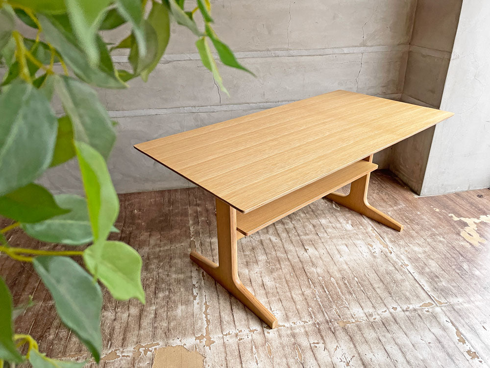 無印良品 MUJI リビングでもダイニングでもつかえる ダイニングテーブル オーク材 W130cm ナチュラル シンプルデザイン 定価￥29,900- 中古品 買い取りしました。